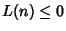 $L(n)\leq 0$